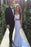 2 Pieces Sweetheart Neck Mermaid White Long Prom White Formal Evening - Dress