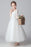 3/4 Length Sleeves Ankle-Length PrincessWhite Flower Girl Dresses Tulle Formal Kids Pageant Dresses - Flower Girl Dress