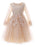 White Flower Girl Dresses Jewel Neck 3/4 Length Sleeves Tulle Polyester Cotton Lace Embroidered Kids Party Dresses