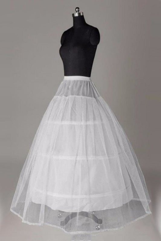 3 Hoops Ball Gown White Tulle Wedding Petticoats | Bridelily - wedding petticoats