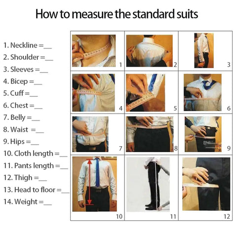 Size Chart for Suits