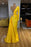 638. Long Sleeves Yellow Mermaid Prom Dress