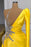 638. Long Sleeves Yellow Mermaid Prom Dress