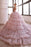 643. Luxurious Pink Deep V-Neck Sleeveless Prom Dress with Tulle Layered and Crystal