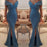 647. Mermaid Long Evening Dress Off-the-Shoulder