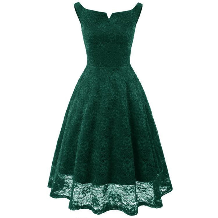 A| Bridelily Pink A-Line Lace Dress - Green / S - lace dresses