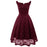 A| Bridelily Pink A-Line Lace Dress - Wine Red / S - lace dresses