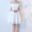 A| Bridelily White A-line Knee-length Lace Dress - lace dresses