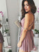 Bridelily A-Line Silk like Satin V-neck Sleeveless Short/Mini With Sash/Ribbon/Belt Dresses - Prom Dresses