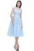 A-line TulleLace Tea Length Party Dress Crew neck Sleeveless Short Homecoming Dress - Sky Blue / US 2 - Prom Dresses