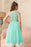 A-line TulleLace Tea Length Party Dress Crew neck Sleeveless Short Homecoming Dress - Prom Dresses