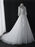 Amazing 3/4 Sleeves Lace Tulle Floor Length Wedding Dresses - Ivory / Floor Length - wedding dresses