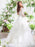 Amazing 3/4 Sleeves Lace Tulle Floor Length Wedding Dresses - wedding dresses