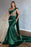 Amazing Champagne One-Shoulder Sleeveless Mermaid Prom Dress with Slit and Ruffles