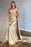 Amazing Champagne One-Shoulder Sleeveless Mermaid Prom Dress with Slit and Ruffles