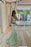 Amazing Mint Green Cap Sleeves Prom Dress Long with Buttons and Beads