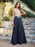 Appliques Cheap Long Prom Dresses Dusty Rose Evening Party Gown - Prom Dresses