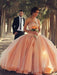 Ball Gown Sleeveless Strapless With Beading Floor-Length Tulle Dresses - Prom Dresses