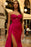 Beautiful Fuchsia Long Prom Gown with High Slit