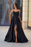 Beautiful Prom Dress Black Sleeveless Strapless Christmas Sale with Slit Gown