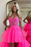 Beautiful Rose Prom Dress with Sleeveless Gown Tulle Train