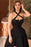 Black Halter Strapless Sleeveless A-Line Prom Dress