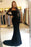 Black Long Sleeves Mermaid Lace Prom Dress