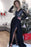 Black Long Sleeves Prom Dress with Split