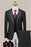 Ryan Newest Black Peaked Lapel Three Pieces Bespoke Wedding Suits