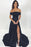 Black Off-the-Shoulder Prom Dress with Slit