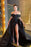 Black Off-the-Shoulder Prom Dress with Split