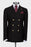 Nathaniel Black Peaked Lapel Double Breasted Business Men Suits