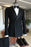 Claire Black Peaked Lapel Double Breasted Slim Fit Men Suits For Business