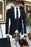 Goddard Black Peaked Lapel Three Pieces Formal Business Suits