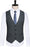 Formal Black Peaked Lapel One Button Three Pieces Men Suits for Business