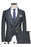 Formal Black Peaked Lapel One Button Three Pieces Men Suits for Business