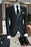 Edson Black Peaked Lapel Three Pieces Bespoke Men Suits For Business