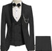 Merlin Black Peaked Lapel Three Pieces Bespoke Prom Suits