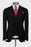 Alexandra Black Peaked Lapel Three Pieces Business Men Suits