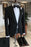 Derrick Formal Black Peaked Lapel Two Pieces Business Suits For Men