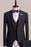 Derrick Fancy Black Plaid Three Pieces Notched Lapel Business Suits