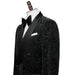 Arnold Formal Black Shawl Lapel Double Breasted Jacquard Wedding Suits