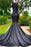 Black Sleeveless Strapless Appliques Mermaid Prom Dress