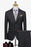 John Black Striped Peaked Lapel Bespoke Double Breasted Business Suits