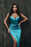 Blue Sweetheart Long Prom Dress Mermaid With Slit