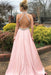 Blushing Pink Mermaid Prom Gown Adorned with Shimmering Beads