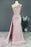 Blushing Pink Prom Dress: Long Party Mermaid Sequins Sleeveless One Shoulder