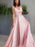 Blushing Pink Spaghetti-Straps Prom Dress