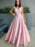 Blushing Pink Spaghetti-Straps Prom Dress