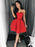 Bridelily A-Line Satin Sweetheart Sleeveless With Ruffles Short/Mini Dresses - Prom Dresses